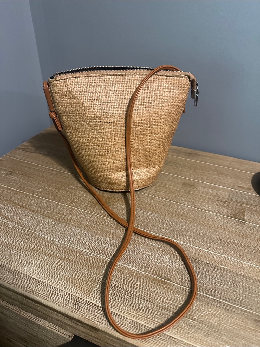 Straw bucket bag